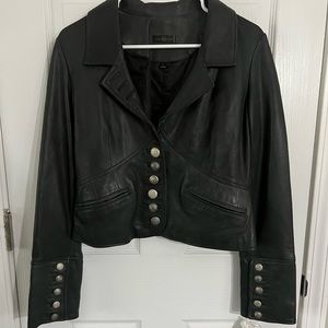 Leather Jacket Wilson's Leather Genuine leather black silver buttons